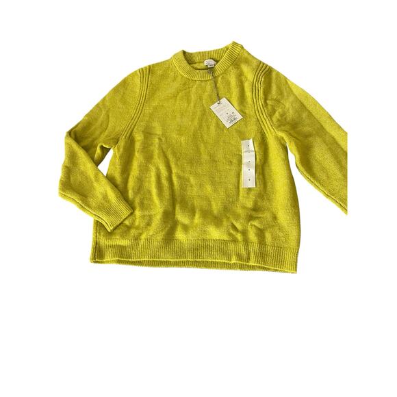 A New Day Women's Crewneck Pullover Sweater Yellow/Green Small New - Picture 1 of 8